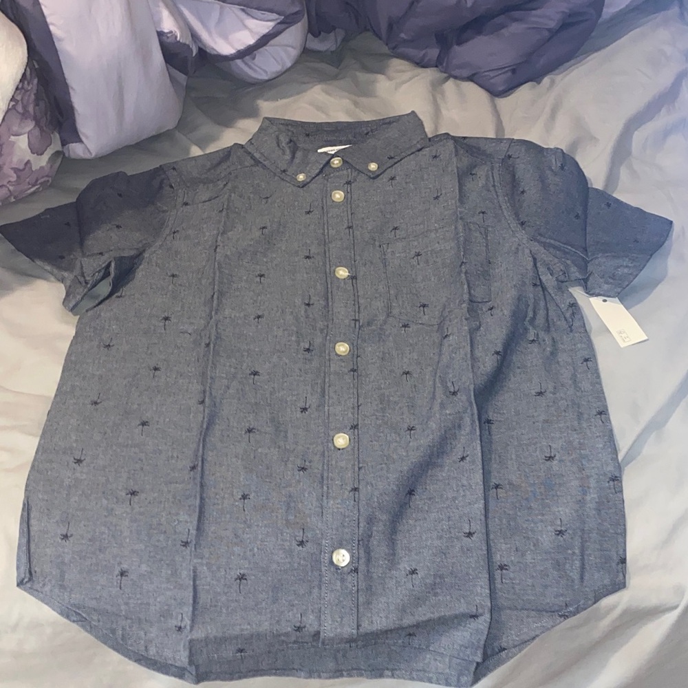 Amazon Essentials Kids Blue Button-Up Shirt